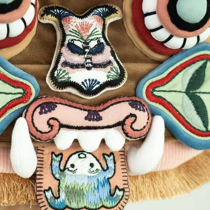 Chinese folk art intangible cultural heritage tiger head crossbody bag