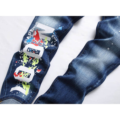 2026 New Men's Ink Splash Jeans